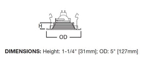 Halo Recessed ERT401LV 4" Low Voltage Baffle Trim, High Gloss Appliance White Trim Ring with Black Baffle