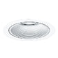 Halo Recessed ERT401LVW 4" Low Voltage Baffle Trim, High Gloss Appliance White Trim Ring with White Baffle
