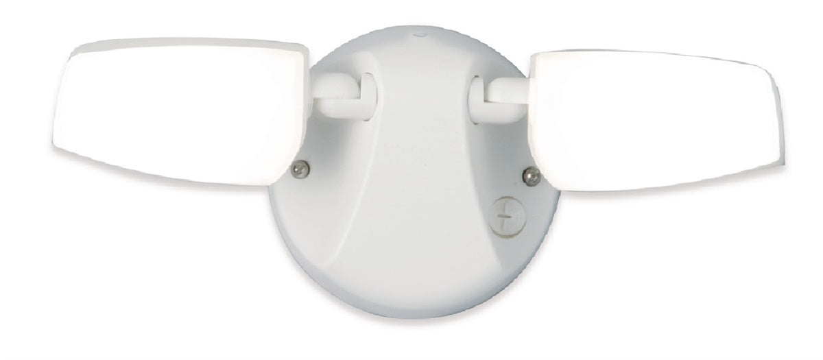 Halo FT18VCIW 13W LED Twin Floodlight, 1300 Lumens, Selectable CCT 3000K, 4000K, 5000K, Integrated Photocell, White
