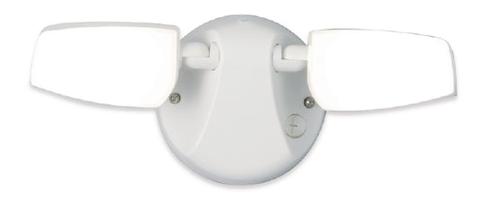 Halo FT28VCIW 20W LED Twin Floodlight, 2200 Lumens, Selectable CCT 3000K, 4000K, 5000K, Integrated Photocell, White