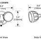 Halo FTR1740LPC All-Pro LED Twin Round Floodlight with Integrated Photocontrol, Bronze