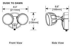 Halo FTR1740LPC All-Pro LED Twin Round Floodlight with Integrated Photocontrol, Bronze