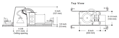 Halo Recessed H1499TAT 4" Low Voltage, Air Tight, Non-IC Type Housing