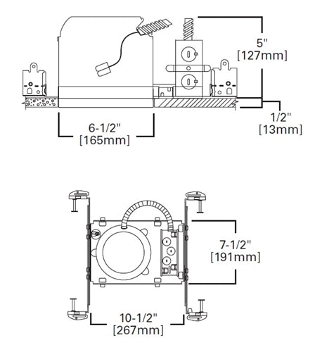 Halo Recessed H2750ICAT 6" New Construction LED, Air Tight, IC Type Housing
