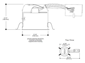 Halo Recessed H27RICAT 6" Remodel Line Voltage, Air Tight, IC Type Housing