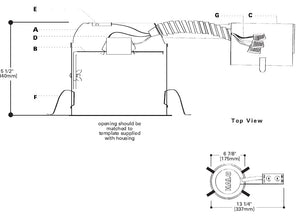 Halo Recessed H27RICT 6" Remodel Line Voltage Shallow IC Type Housing