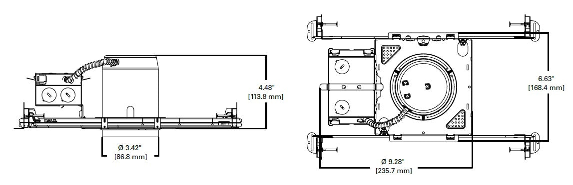 Halo Recessed H35ICAT 3" Shallow New Construction Housing for LED Integrated Trims or Modules
