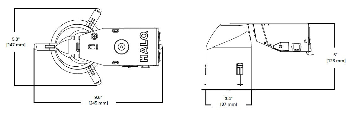 Halo Recessed H35RICAT 3" Shallow Remodel Housing for LED Integrated Trims or Modules