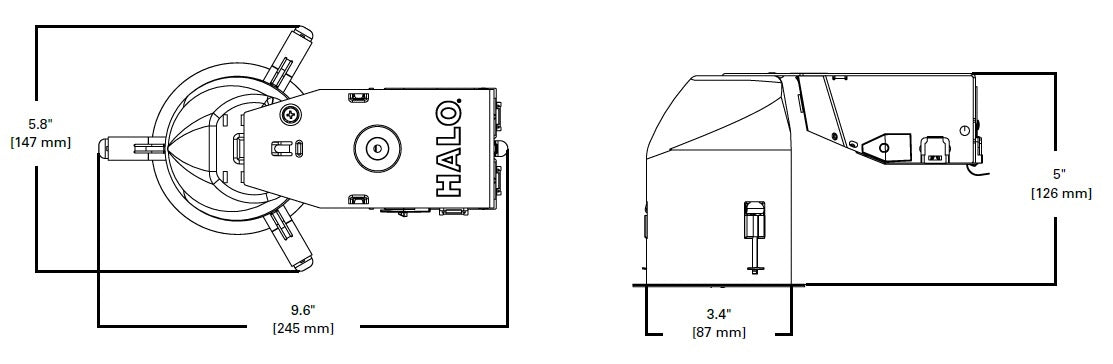 Halo Recessed H36MR16RICAT 3" Shallow Low Voltage Remodel Housing for LED MR16 Lamps