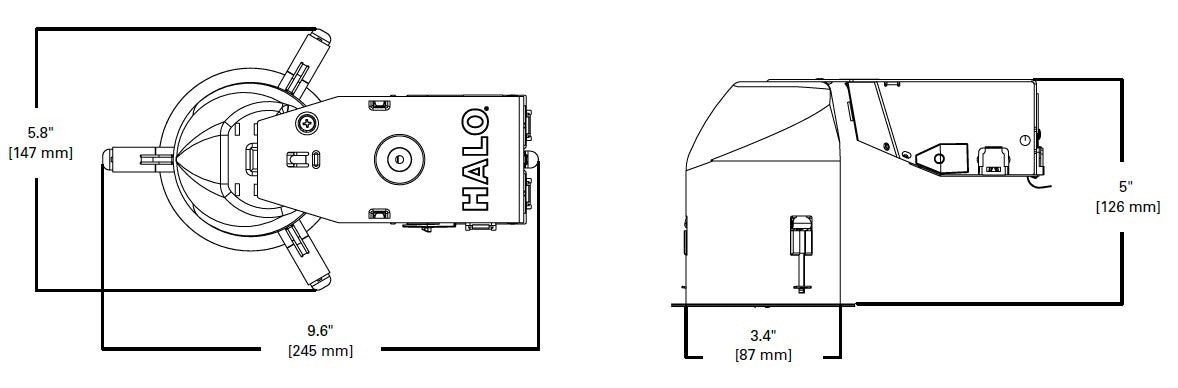 Halo Recessed H36PAR16RICAT 3" Shallow Line Voltage Remodel Housing, GU10 Base, 120V
