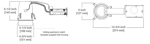 Halo Recessed H457RICAT1E 4" Remodel LED 120V IC Type Housing, Air Tight, Dimmable High Efficacy LED