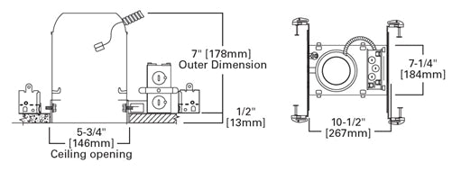 Halo Recessed H550ICAT 5" New Construction LED IC Type Housing, Air Tight