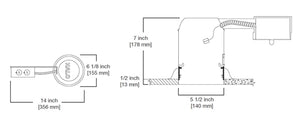 Halo Recessed H550RICAT 5" Remodel LED IC Housing for Halo ML56 LED Light Modules, High Efficacy LED