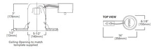 Halo Recessed H5RT 5" Line Voltage Remodel Non-IC Type Housing