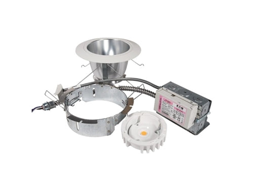 Halo Recessed Commercial HC6R10D010REM14 6" Retrofit Kit for 6-5/8" to 7" Ceiling Cutout, 1000 Lumens, 120-277V, 0-10V, 1%-100% Dimming, 14W Emergency Module with Remote Test