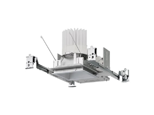 Halo Recessed Commercial HCSQ410D010EM06 4" New Construction Square LED Housing, 1000 Lumens, 120-277V, 0-10V 1%-100% Dimming, 6W Self-Test Emergency Battery