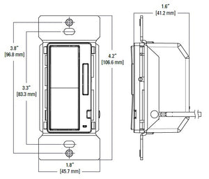 Halo Home HIWAC1BLE40ALA In-Wall Accessory Dimmer, Bluetooth Low Energy, Light Almond