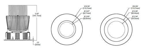 Halo Recessed HL36AR13930ED010ICAT 3" Round Shallow Directional Remodeler IC Housing, 13W, No Optic, 90 CRI, 3000K Color Temperature, 120-277V 0-10V 1% Dimming