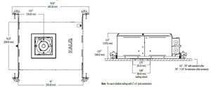 Halo Recessed HL36SA10935ED010ICAT 3" Square Shallow Directional IC New Construction LED Housing, 10W, No Optic, 90 CRI, 3000K Color Temperature, 120V Phase Cut 1% Dimming, 120-277V 0-10V 1% Dimming