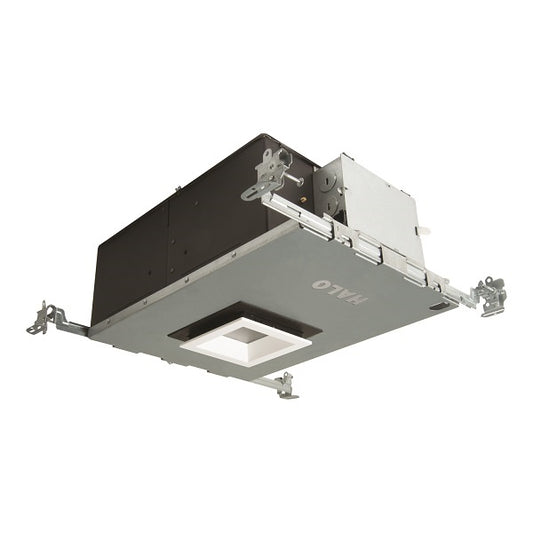 Halo Recessed HL36SA20FL927ED010ICAT 3" Square Shallow New Construction LED Directional IC Housing, Air Tight, 20W, 40 Degree Beam, 90 CRI, 2700K, 120-277V, Dimmable