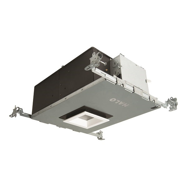 Halo Recessed HL36SA20WFL935ED010ICAT 3" Square Shallow New Construction LED Directional IC Housing, Air Tight, 20W, 55 Degree Beam, 90 CRI, 3500K, 120-277V, Dimmable