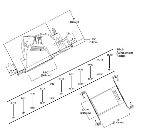 Halo Recessed HL618TAT 6" Sloped New Construction LED, Air Tight