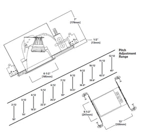 Halo Recessed HL618TAT 6" Sloped New Construction LED, Air Tight