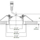 Halo Recessed HLA305FL9271EMWR 3" Round LED Directional Downlight with Remote Driver/ Junction Box, 500 Lumens, 40 Degree Flood Distribution, 90 CRI, 2700K, 120V, LE & TE Phase Cut 5% Dimming, Matte White Flange Finish