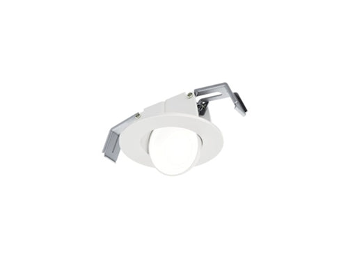 Halo Recessed HLA305FS5 3" Round LED Directional with Remote Driver/ Junction Box, 600 Lumens, 90 CRI, Field Selectable 2700K - 5000K, 120V, LE & TE Phase Cut 5% Dimming, Matte White Flange