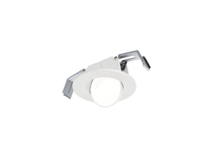 Halo Recessed HLA305FS5 3" Round LED Directional with Remote Driver/ Junction Box, 600 Lumens, 90 CRI, Field Selectable 2700K - 5000K, 120V, LE & TE Phase Cut 5% Dimming, Matte White Flange