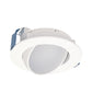 Halo Recessed HLA406FL9FS1EMWR 4" Round LED Directional with Remote Driver/ Junction Box, 600 Lumens, 40 Degree Flood Distribution, 90 CRI, Field Selectable 2700K - 5000K, 120V, LE & TE Phase Cut 5% Dimming, Matte White Flange