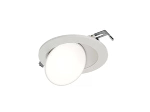 Halo Recessed HLA609FS5 6" Round LED Directional with Remote Driver/ Junction Box, 600 Lumens, 90 CRI, Field Selectable 2700K - 5000K, 120V, LE & TE Phase Cut 5% Dimming, Matte White Flange