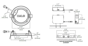 Halo HLB4LSFS5 4" Round Slim Canless LED Downlight, 700/850/1000 Selectable Lumens, 90 CRI, Selectable CCT 2700/3000/3500/4000/5000K, 5% Phase Cut LE/TE Dimming, 120V 60Hz, Matte White