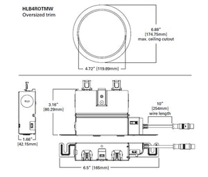Halo Recessed HLB4RTRMTBZ 4" Round Decorative Overlay, Tuscan Bronze