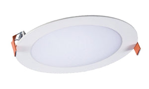 Halo Recessed HLB6LSFS5 6" Round Slim Canless LED Downlight, Selectable 800/1000/1200 Lumens, 90 CRI, Field-Selectable CCT 2700/3000/3500/4000/5000K, 5% Phase Cut LE/TE Dimming, 120V 60Hz, Matte White