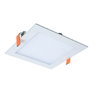 Halo Recessed HLB6S099301EMWR 6" Square LED Lens Downlight with Remote Driver/ Junction Box, 900 Lumens, 90 CRI, 3000K, 120V, LE & TE Phase Cut 5% Dimming, Matte White Flange Finish