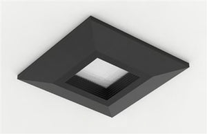 Halo Recessed HLBC4STRMMB 4" Square Designer Trim, Matte Black