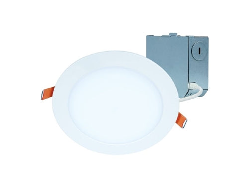 Halo Recessed HLBE6099301EMWR-24PK 6" Ultra-Slim LED Suface Light, 900 Lumens, 90 CRI, 3000K, 120V 60Hz, LE & TE Phase Cut 10% Dimming, Matte White Flange, 24 Bulk Pack