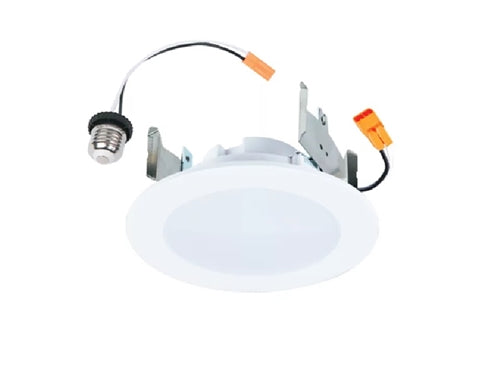 Halo Recessed HLBT407FS5 4" HLBT Slim LED Trim, 705 Lumens, 90 CRI, Selectable CCT 2700K/3000K/3500K/4000K/5000K, 120V 60Hz, LE & TE Phase Cut 100-5% Dimming, Matte White