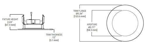 Halo Recessed HLBT407FS5 4" HLBT Slim LED Trim, 705 Lumens, 90 CRI, Selectable CCT 2700K/3000K/3500K/4000K/5000K, 120V 60Hz, LE & TE Phase Cut 100-5% Dimming, Matte White