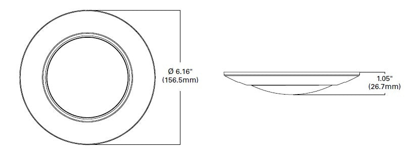 Halo Recessed HLC4079401EWH-6BP 4" Dimmable LED Surface Light, 750 Lumens, 90 CRI, 4000K, 120V, Matte White, 6 Bulk Pack
