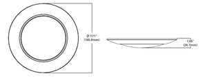 Halo Recessed HLC6099501EWH-6BP 6" Dimmable LED Surface Light, 750 Lumens, 90 CRI, 5000K, 120V, Matte White, 6 Bulk Pack