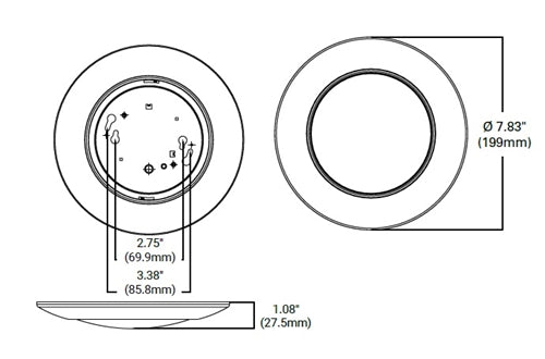 Halo Recessed HLCE6129FS1E-CA 6" LED Disk Light, 1200 Lumens, 90 CRI, Selectable Color Temperature 2700K/3000K/3500K/4000K/5000K, Phase Cut Dimming to 10%, CA Compliant, Matte White