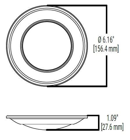 Halo Recessed HLS4099401EWH-6BP 4" Dimmable LED Surface Light, 700 Lumens, 90 CRI, 4000K, 120V, Matte White, 6 Bulk Pack