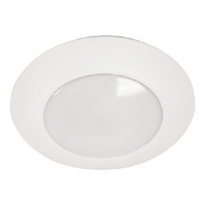 Halo Recessed HLS6099301EWH-12BP 6" Dimmable LED Surface Light, 750 Lumens, 90 CRI, 3000K, 120V, Matte White, Wet Location, 12 Bulk Pack