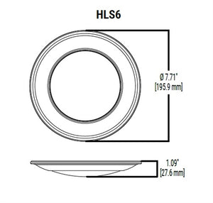 Halo Recessed HLS6099401EWH-6BP 6" Dimmable LED Surface Light, 945 Lumens, 90 CRI, 4000K, 120V, Matte White, 6 Bulk Pack