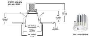 Halo Recessed Commercial HM6R3040940 6" LED Modules, 3000-4000 Lumens, 90 CRI, 4000K