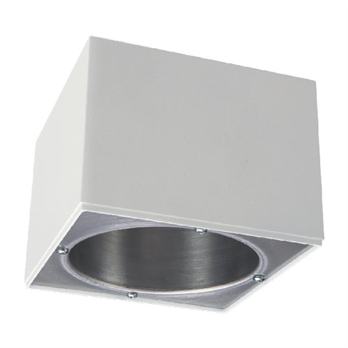 Halo Recessed HS4SMW 4" 20W Square Surface Mount Housing, Use with ML4 LED Module, 120-277V, Matte White