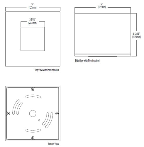 Halo Recessed HS4SMW 4" 20W Square Surface Mount Housing, Use with ML4 LED Module, 120-277V, Matte White