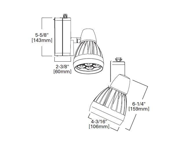 Halo Track Lighting L805MEDWS927AH 18W LED Stasis Medium Track Fixture, Wide Spot 90 CRI 2700K, 120V, Aluminum Haze